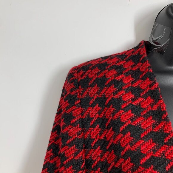 Zara Basics Women's‎ Houndstooth Wool Blend Double-Breasted Blazer Jacket Size L - Picture 3 of 12